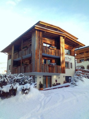 Foto Außenansicht Ferienwohnungen Ciasa Rungg