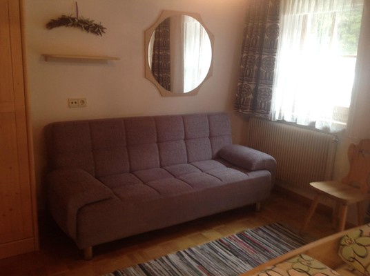 La zona giorno Appartamenti in agriturismo Ciasa Orzun