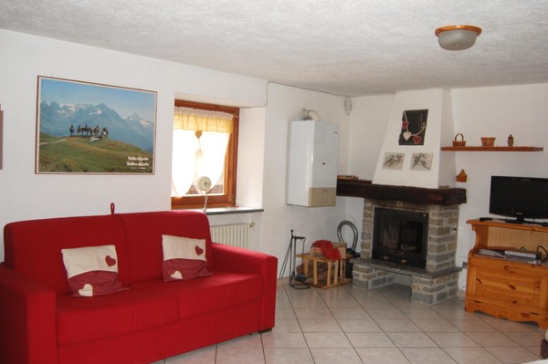 The living area Case Gran Paradiso Rhemes Saint Georges