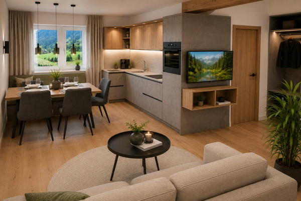 Der Wohnraum Ferienwohnungen Villa Erika