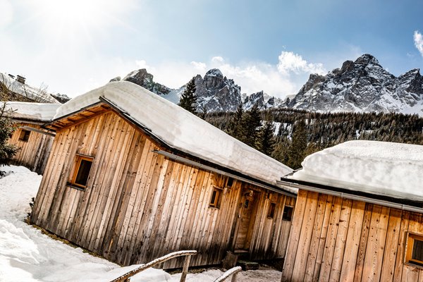 Foto esterno in inverno Caravan Park Sexten - Glamping
