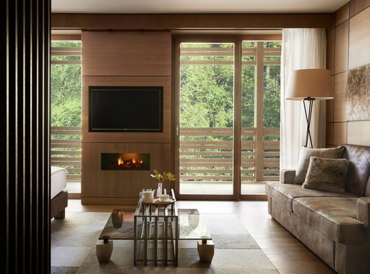 La zona giorno Lefay Resort & SPA Dolomiti