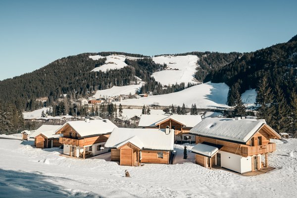 Foto esterno in inverno Chalet Pradel Dolomites