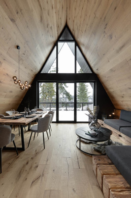 La zona giorno Cermis Mountain Chalet