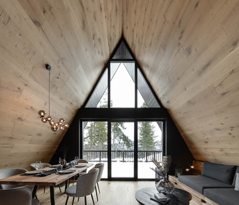 La zona giorno Cermis Mountain Chalet