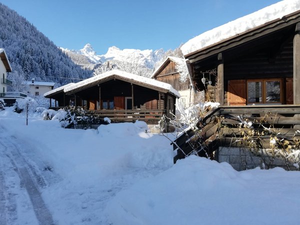 Foto esterno in inverno Chalet Orse e Rose