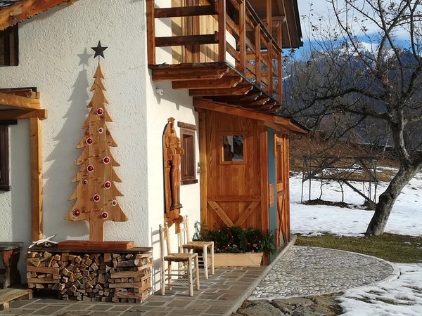 Foto esterno in inverno Chalet La Casetta Nel Frutteto