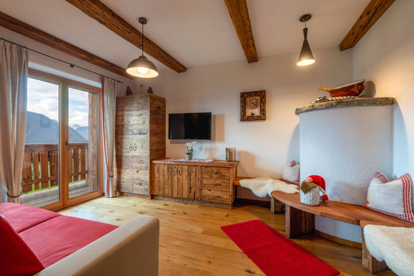 La zona giorno Appartamenti in agriturismo Weliserhof