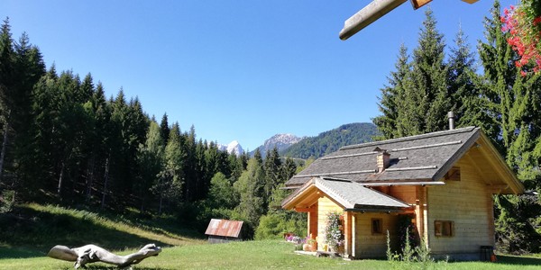 Foto Außenansicht Ferienwohnungen Gli Chalet di Rutte