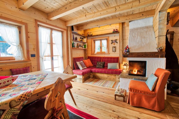 Der Wohnraum Ferienwohnungen Gli Chalet di Rutte