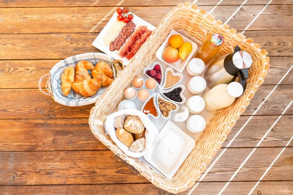 Das Frühstück Ferienwohnungen auf dem Bauernhof Mahrhof
