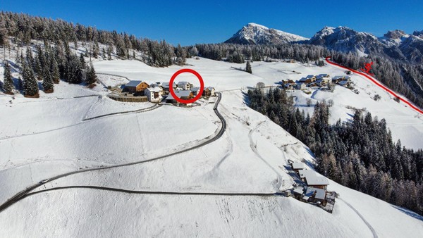 Lage Ferienwohnungen auf dem Bauernhof Al Cir St. Martin in Thurn