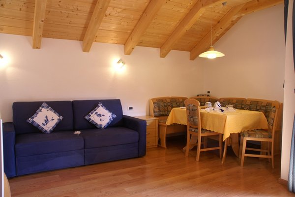 La zona giorno Lüch da Pespach - Appartamenti in agriturismo 2 fiori