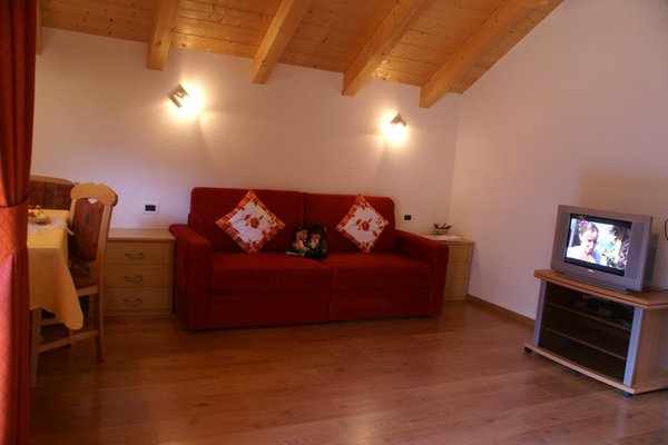 La zona giorno Lüch da Pespach - Appartamenti in agriturismo 2 fiori