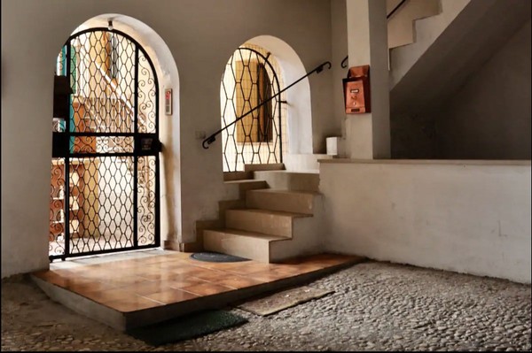 The entrance