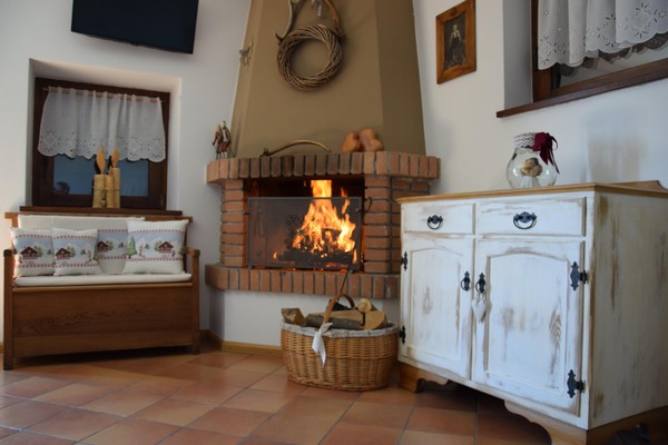 La zona giorno Appartamento in baita Casa Pendola