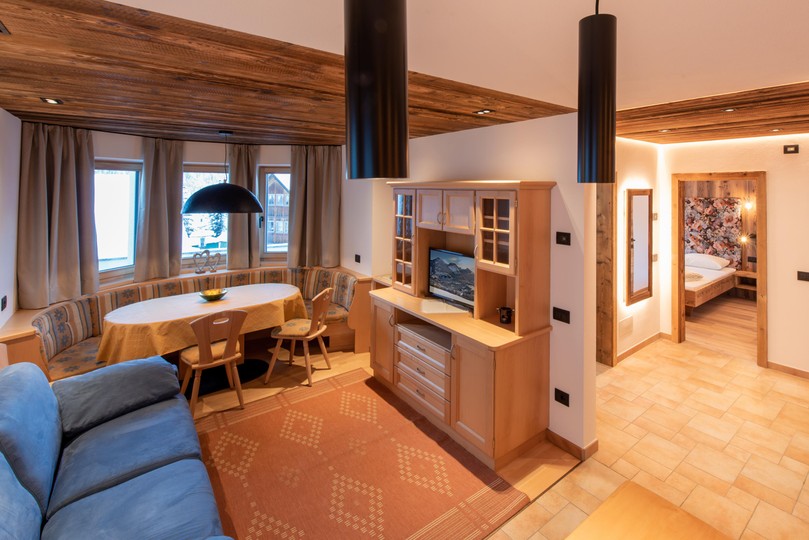 The living area Apartments Ciasa Costisela