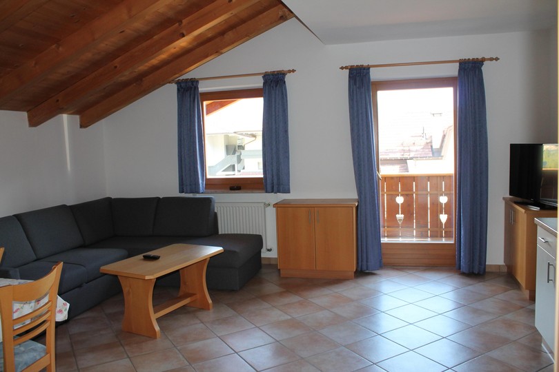 La zona giorno Appartamenti in agriturismo Blummerhof