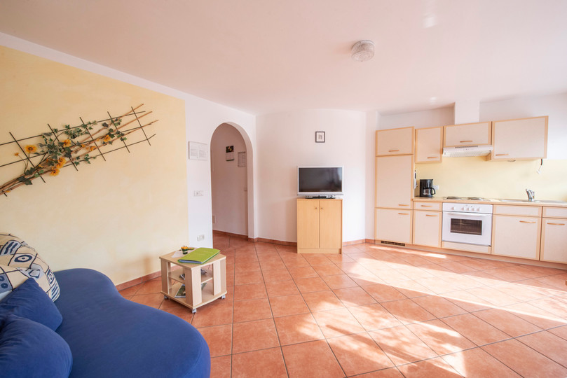 La zona giorno Appartamenti in agriturismo Meral in Körbelhof