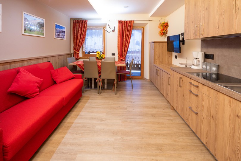 Der Wohnraum Ferienwohnungen Casa Pedretti