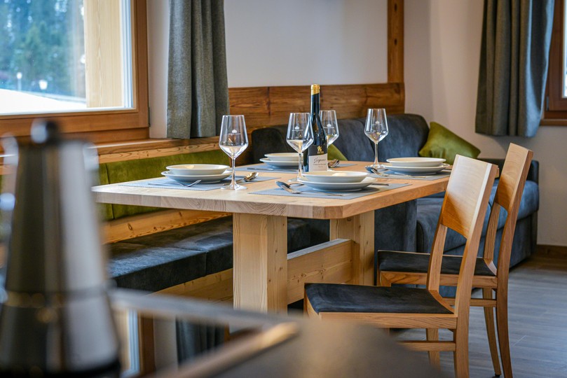 Der Wohnraum Ferienwohnungen Ciasa Plaies