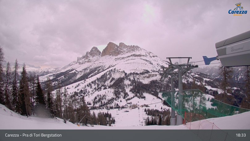 Webcam auf den Rosengarten vom Karersee
