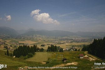 Webcam dal monte Kaberlaba verso Asiago e Camporovere