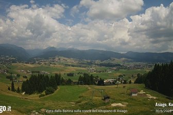 Webcam from Mount Kaberlaba towards Asiago and Camporovere