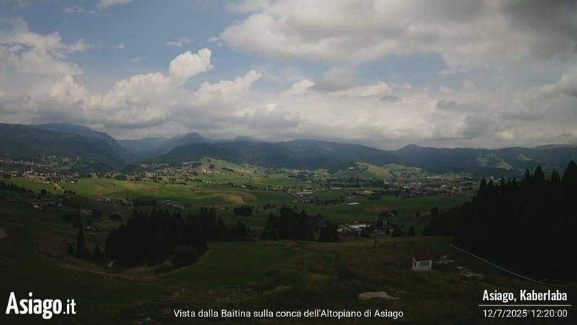 Webcam from Mount Kaberlaba towards Asiago and Camporovere