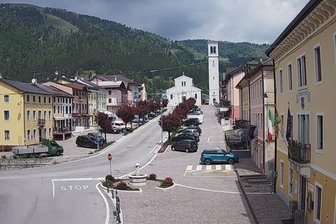 Webcam auf die Piazza di Foza auf der Hochebene von Asiago