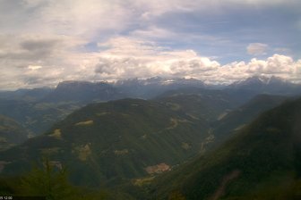 View of Val d'Ega / Eggental Valley with Catinaccio and Latemar