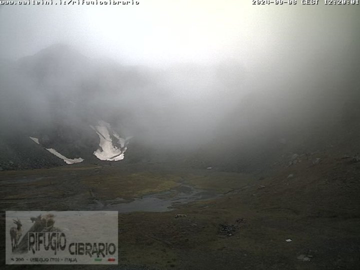 Webcam dal Rifugio Luigi Cibrario sulla conca del Peraciaval