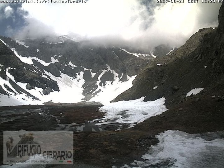 Webcam dal Rifugio Luigi Cibrario sulla conca del Peraciaval
