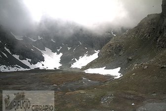 Webcam from the Luigi Cibrario Refuge on the Peraciaval basin