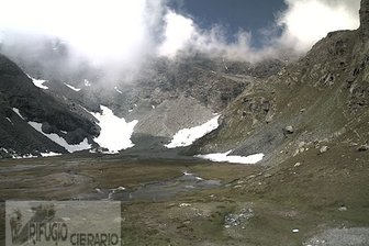 Webcam dal Rifugio Luigi Cibrario sulla conca del Peraciaval