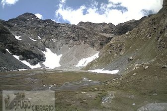 Webcam from the Luigi Cibrario Refuge on the Peraciaval basin