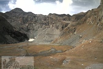 Webcam dal Rifugio Luigi Cibrario sulla conca del Peraciaval