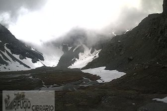 Webcam dal Rifugio Luigi Cibrario sulla conca del Peraciaval