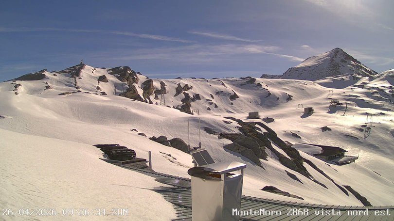 Webcam on the Passo del Monte Moro / Monte-Moro-Pass