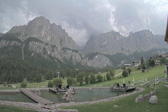 Webcam von Colfosco auf die Sellagruppe