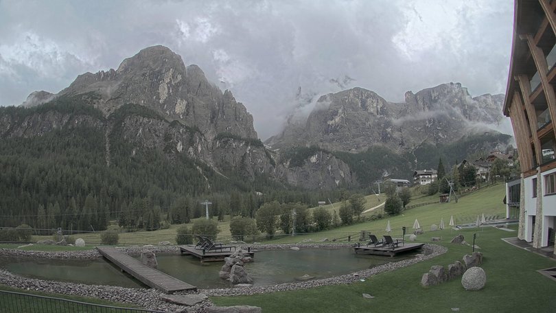 Webcam von Colfosco auf die Sellagruppe
