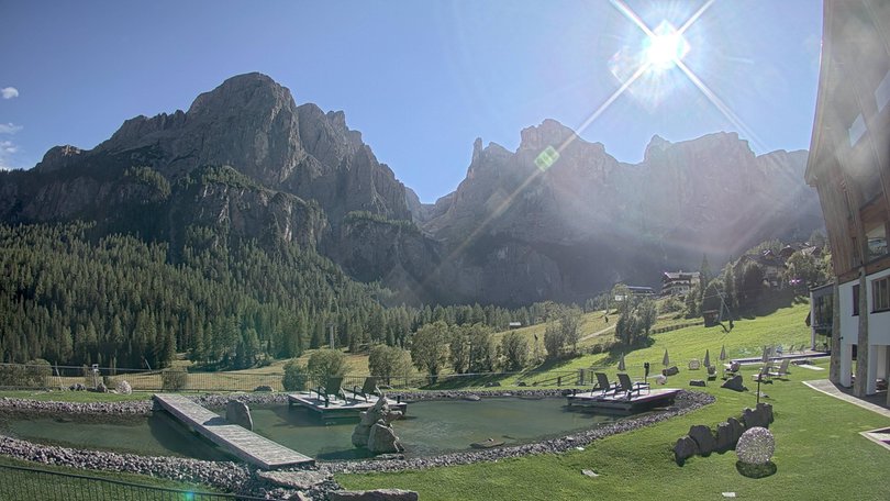 Webcam von Colfosco auf die Sellagruppe