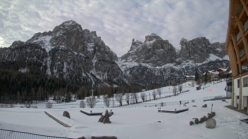 Webcam von Colfosco auf die Sellagruppe