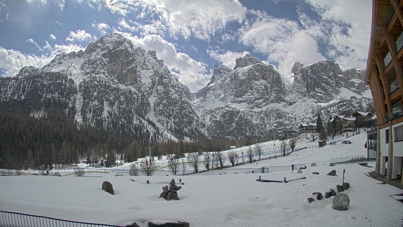 Webcam von Colfosco auf die Sellagruppe