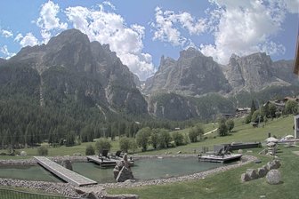 Webcam von Colfosco auf die Sellagruppe