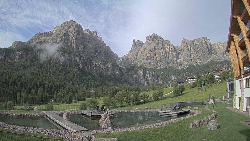 Webcam von Colfosco auf die Sellagruppe