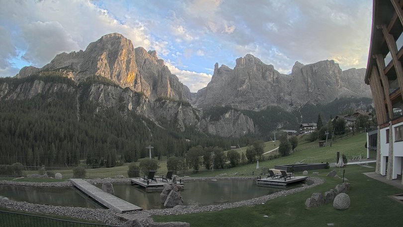 Webcam von Colfosco auf die Sellagruppe