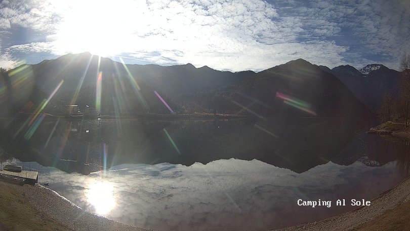 Webcam sul lago di Ledro dal Camping al Sole