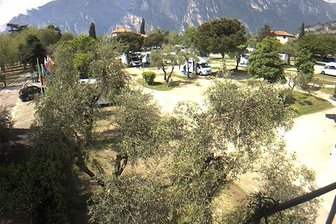 Webcam of the CamperStopTorbole looking towards Monte Brione