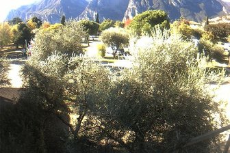 Webcam of the CamperStopTorbole looking towards Monte Brione